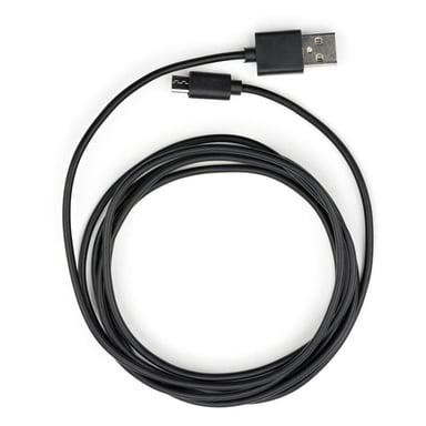 Дата кабель USB 2.0 AM to Micro 5P PVC 1.8m black Vinga (VCPDCM1.8BK) - фото 1