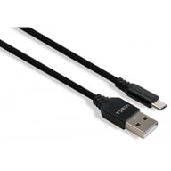 Дата кабель USB 2.0 AM to Micro 5P nylon 1m black Vinga (VCPDCMBN21BK) - фото 1