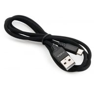 Дата кабель USB 2.0 AM to Micro 5P nylon 1m black Vinga (VCPDCMBN21BK) - фото 3