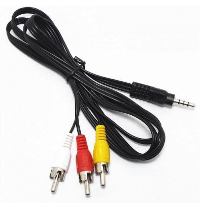 Кабель мультимедійний 3.5mm M to 3xRCA M 1.8m (4pin) AV Atcom (17320) - фото 1