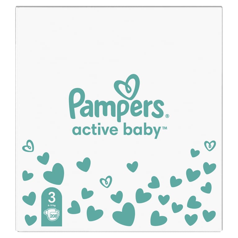 Підгузки Pampers Active Baby Midi Розмір 3 (6-10 кг) 208 шт (8001090910745) - фото 2