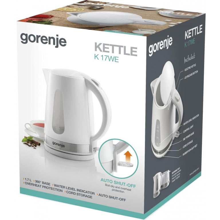 Електрочайник Gorenje K17WE - фото 3