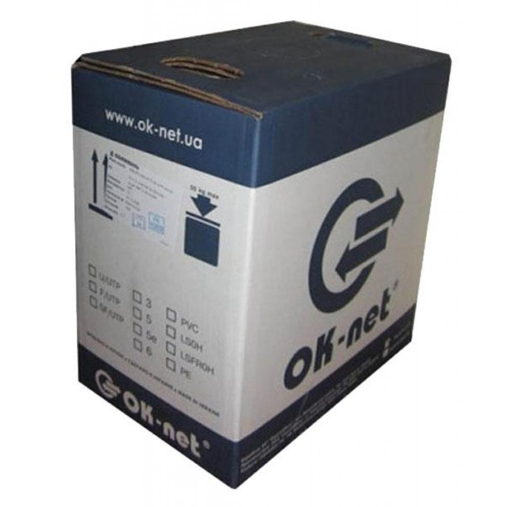Кабель мережевий OK-Net FTP cat.6 LSOH (F/UTP-cat.6 LSOH) (КПВонг-HFЭ-ВП (250) 4*2*0,57) - фото 1