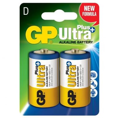 Батарейка Gp D Ultra Plus LR20 * 2 (13AUP-U2 / 4891199100369) - фото 1