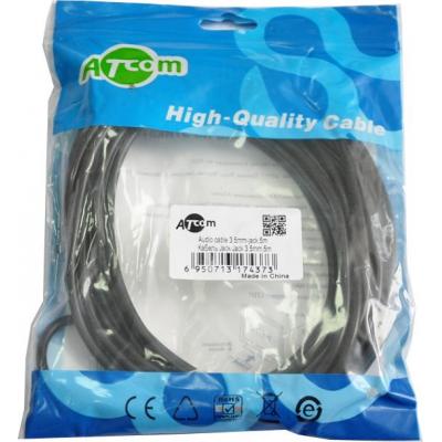 Кабель мультимедійний 3.5mm M to 3.5mm M 5.0m Atcom (17437) - фото 2 Кабель мультимедійний 3.5mm M to 3.5mm M 5.0m Atcom (17437) - фото 2