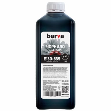 Чорнило Barva Epson T1301/T1291/T1281/T1031/T0731 Black 1 кг pigm. (E130-539) - фото 1