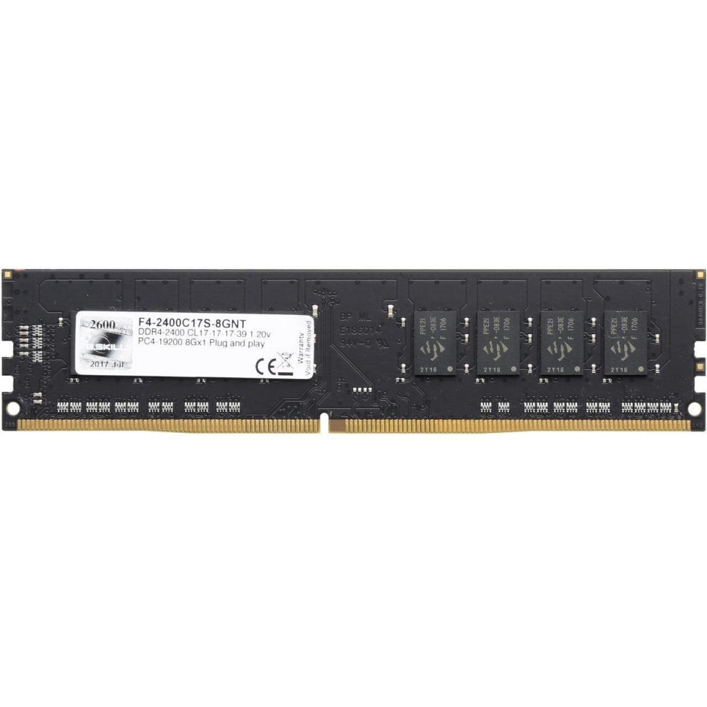 Модуль пам'яті для комп'ютера DDR4 8GB 2400 MHz G.Skill (F4-2400C17S-8GNT) - фото 1 Модуль пам'яті для комп'ютера DDR4 8GB 2400 MHz G.Skill (F4-2400C17S-8GNT) - фото 1