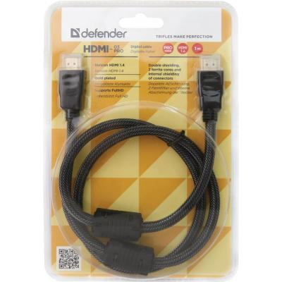 Кабель мультимедійний HDMI M to HDMI M 1.0m Defender (87340) - фото 3