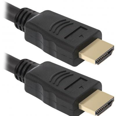 Кабель мультимедійний HDMI to HDMI 2.0m HDMI-07 v1.4 Defender (87352) - фото 2 Кабель мультимедійний HDMI to HDMI 2.0m HDMI-07 v1.4 Defender (87352) - фото 2