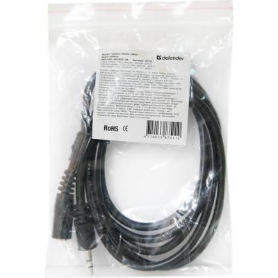 Кабель мультимедійний Jack 3.5mm male/Jack 3.5mm female 1.5m JACK02-05 Defender (87511) - фото 3