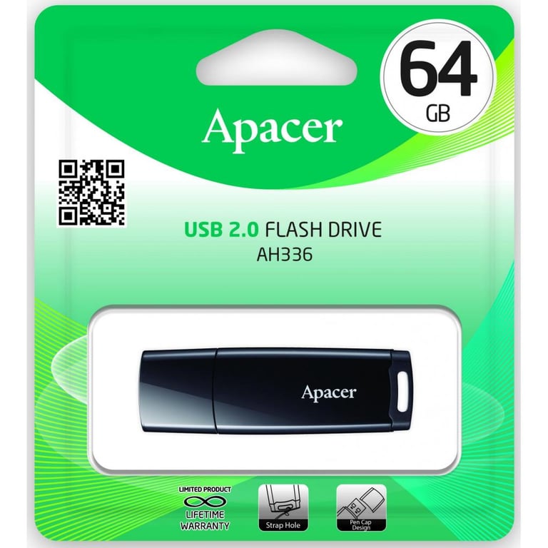 USB флеш накопичувач Apacer 64GB AH336 Black USB 2.0 (AP64GAH336B-1) - фото 5