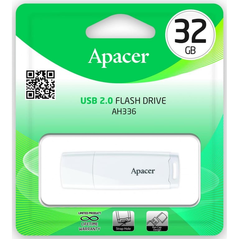 USB флеш накопичувач Apacer 32GB AH336 White USB 2.0 (AP32GAH336W-1) - фото 4