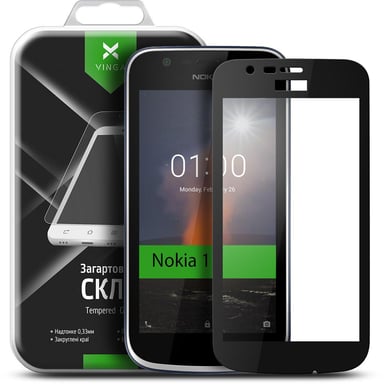 Скло захисне Vinga для Nokia 1 Black (VTPGS-N1B) - фото 1