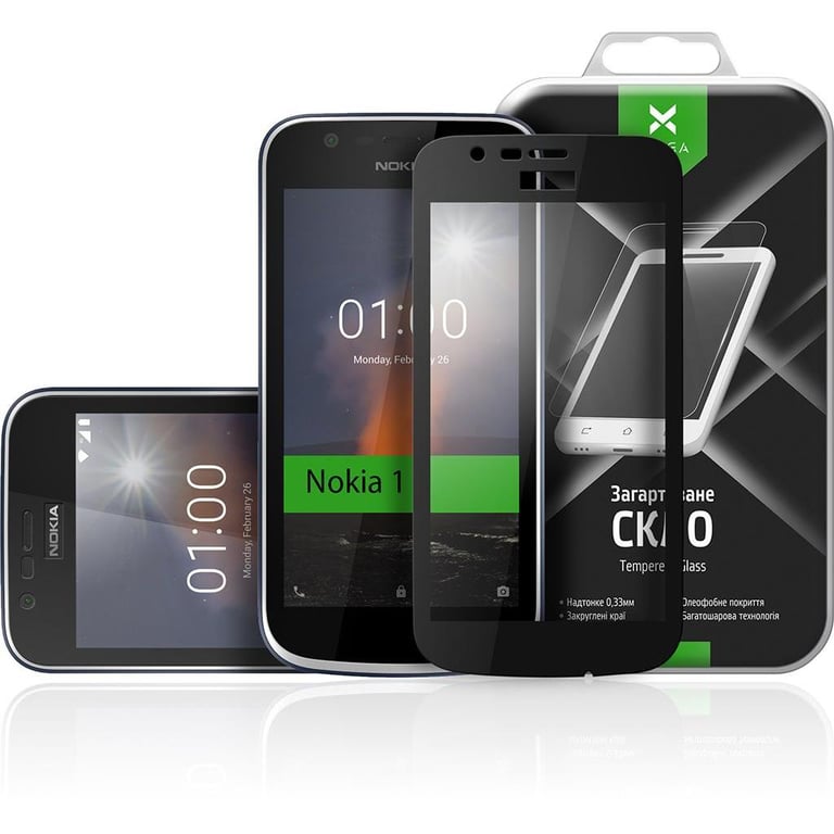 Скло захисне Vinga для Nokia 1 Black (VTPGS-N1B) - фото 3
