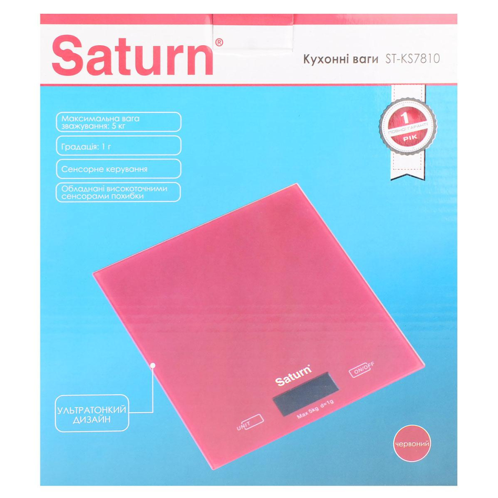 Ваги кухонні Saturn ST-KS7810 Red - фото 4 Ваги кухонні Saturn ST-KS7810 Red - фото 4