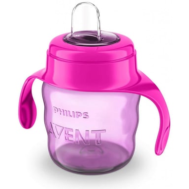 Поїльник-непроливайка Philips AVENT з м'яким носиком 200 мл рожевий, 6 міс+ (SCF551/03) - фото 1