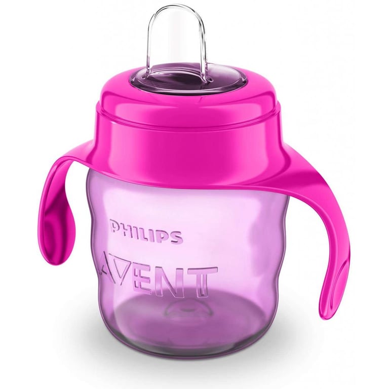 Поїльник-непроливайка Philips AVENT з м'яким носиком 200 мл рожевий, 6 міс+ (SCF551/03) - фото 1