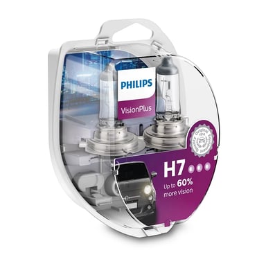 Автолампа Philips H7 VisionPlus, 2шт (12972VPS2) - фото 1
