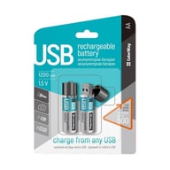 Акумулятор ColorWay AA USB 1200 mAh 1.5V R6 * 2 (CW-UBAA-02) - фото 2
