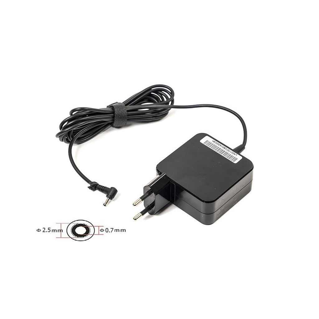 Блок живлення до ноутбуку PowerPlant ASUS 220V, 19V 40W 2.1A (2.5*0.7) wall mount (WM-AS40F2507) - фото 1