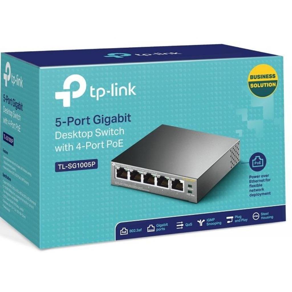 Комутатор мережевий TP-Link TL-SG1005P - фото 4 Комутатор мережевий TP-Link TL-SG1005P - фото 4