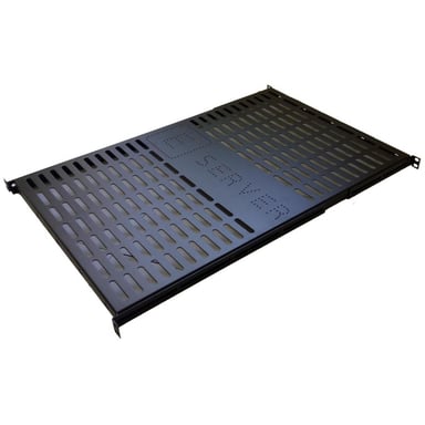 Полка 19" Eserver 1U глуб. 600 мм. (PS-1U-600-B) - фото 1