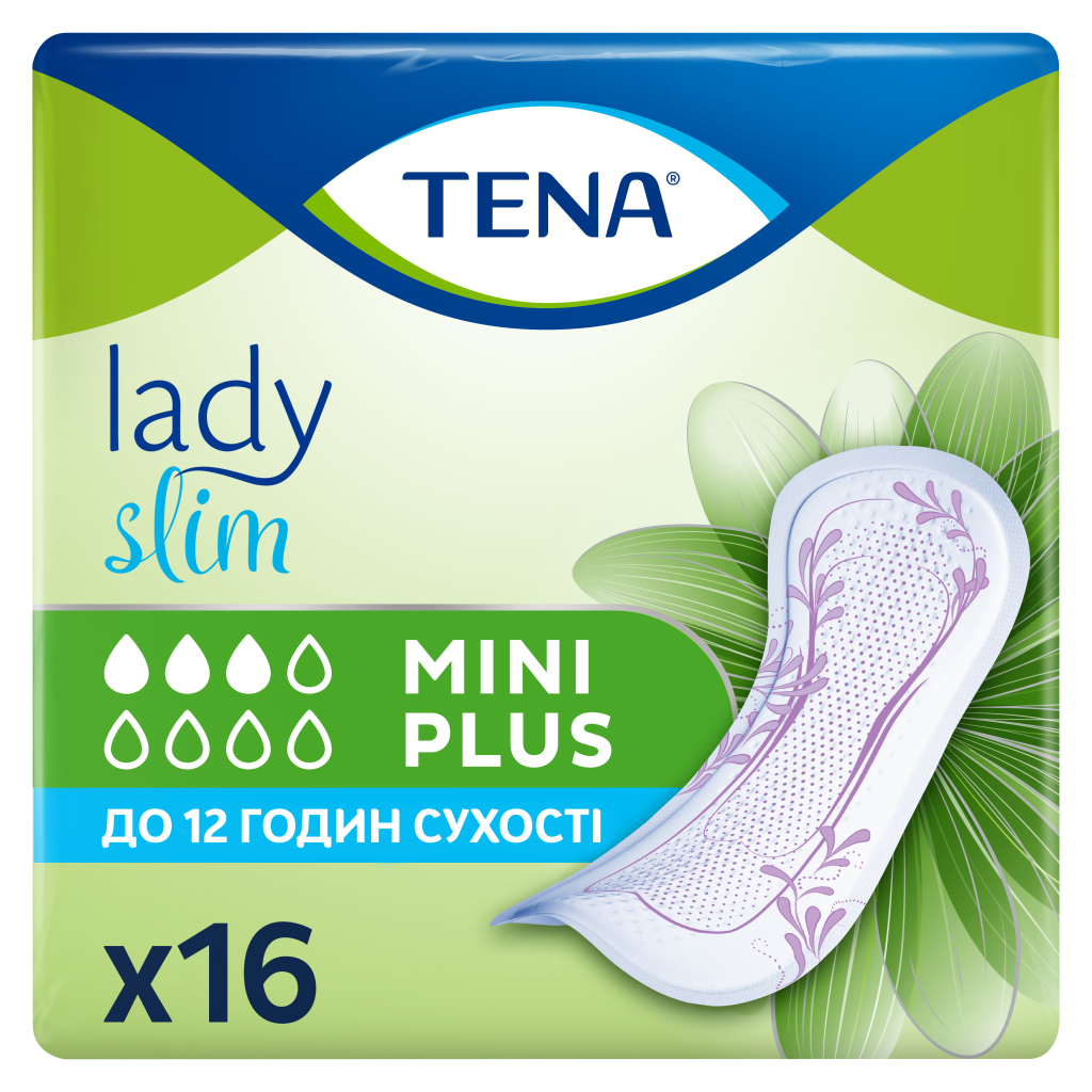 Урологічні прокладки Tena Lady Slim Mini Plus 16 шт. (7322540852868) Урологічні прокладки Tena Lady Slim Mini Plus 16 шт. (7322540852868)