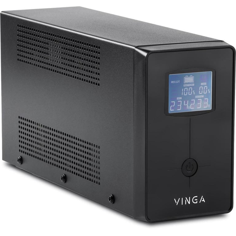 Пристрій безперебійного живлення Vinga LCD 1200VA metal case with USB (VPC-1200MU) - фото 2