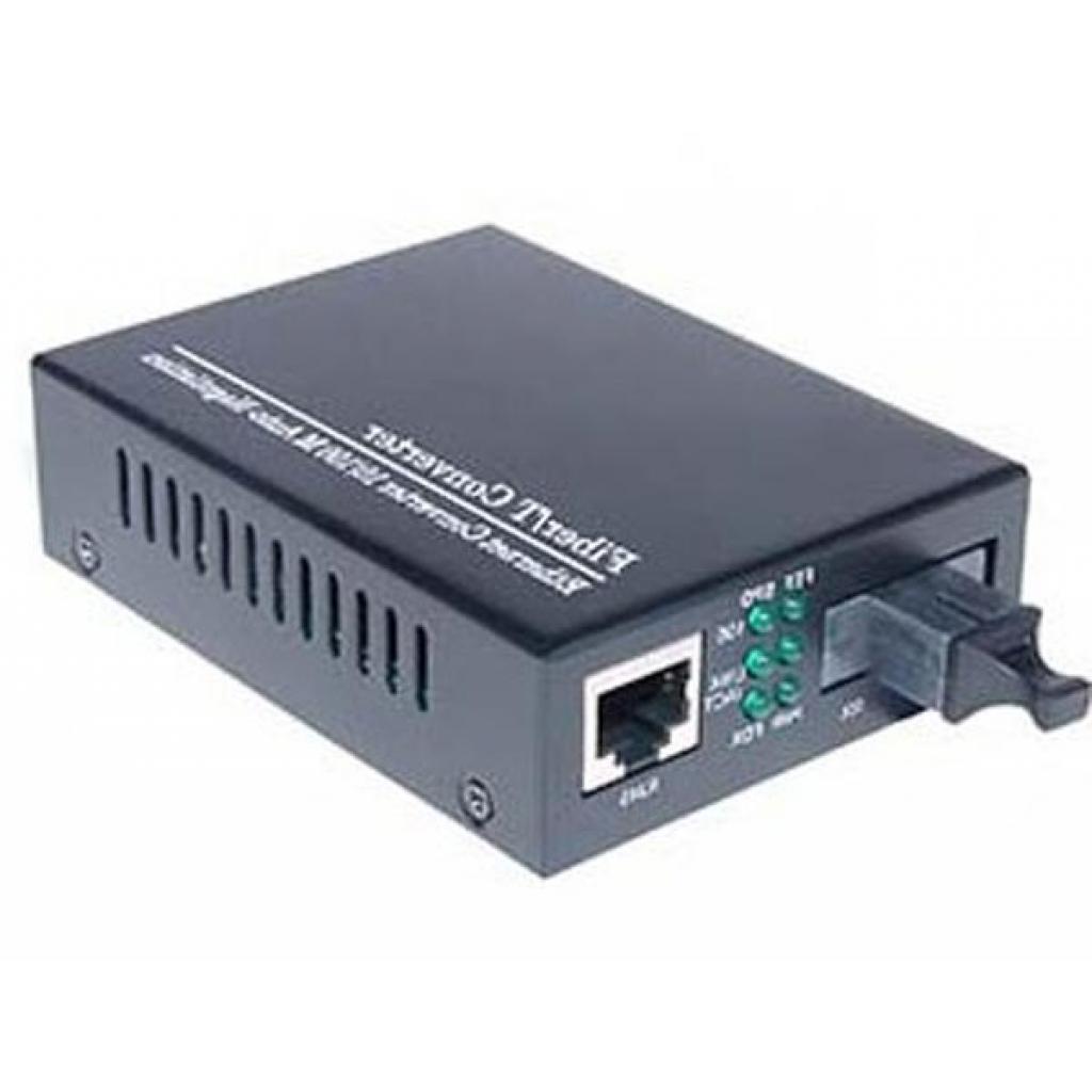 Медіаконвертер Merlion 10/100Base-TX to 100Base-F 1310нм, SM, SC/RJ-45, 25 км + БП (HTB-3100A / 1310_WDM) - головне фото