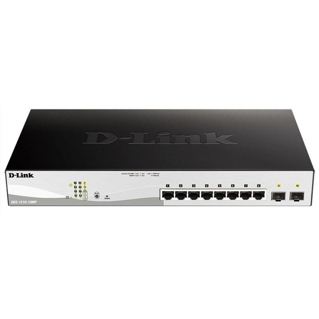 Комутатор мережевий D-Link DGS-1210-10MP - фото 1 Комутатор мережевий D-Link DGS-1210-10MP - фото 1