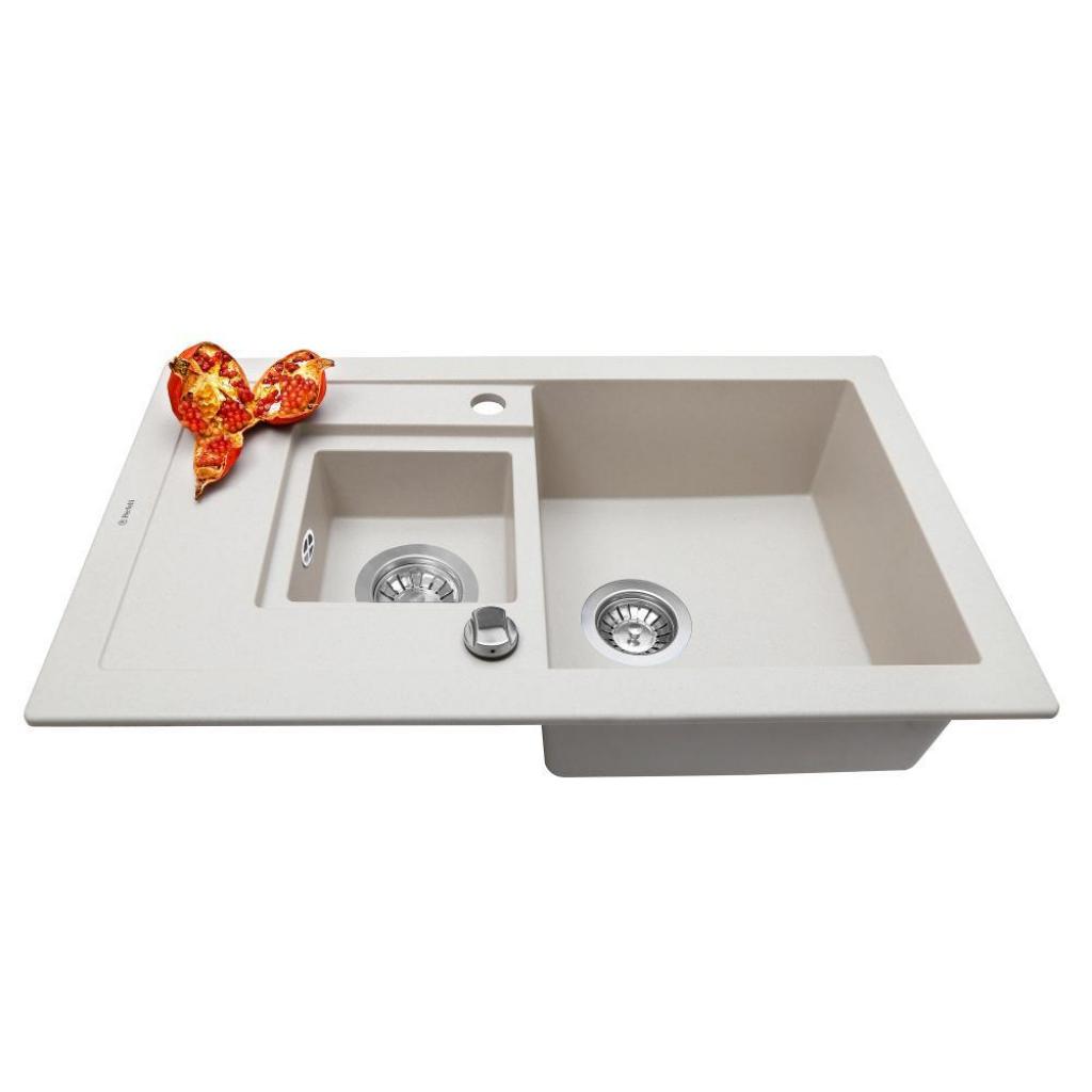 Мийка кухонна Perfelli PIERRA PGP 536-78 LIGHT BEIGE - фото 3 Мийка кухонна Perfelli PIERRA PGP 536-78 LIGHT BEIGE - фото 3