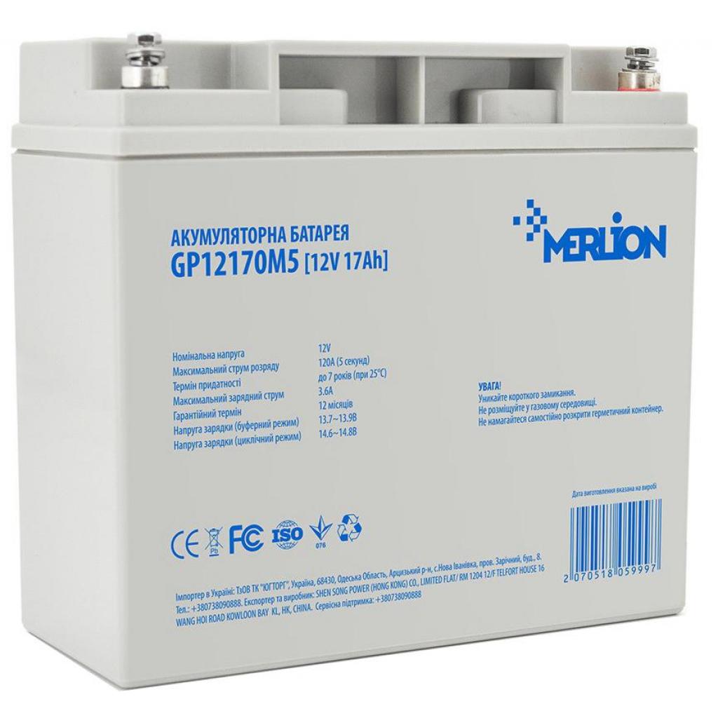 Батарея до ДБЖ Merlion 12V-17Ah (GP12170M5) Батарея до ДБЖ Merlion 12V-17Ah (GP12170M5)