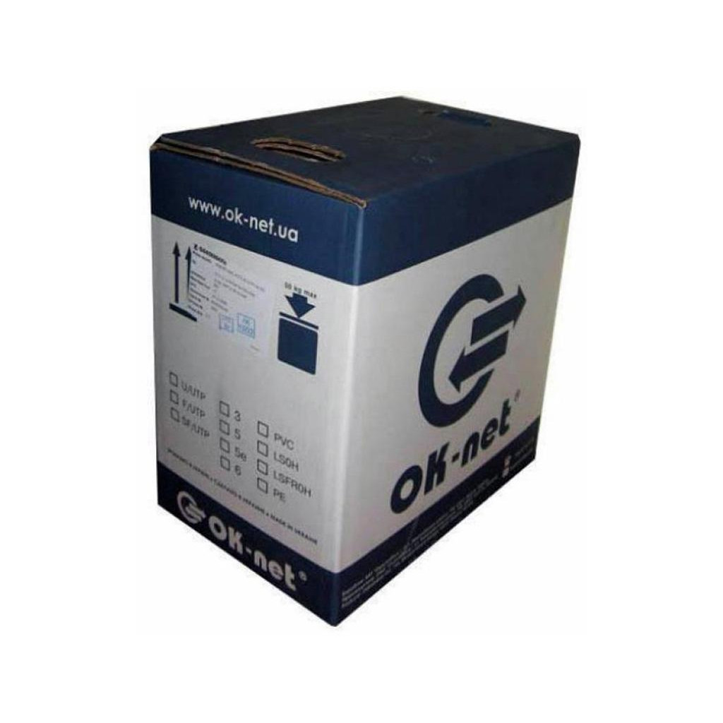 Кабель мережевий OK-Net UTP cat.5E 305m негорючий (U/UTP-cat.5E LSFROH) (КПВнг-HF-ВП(350) 4*2*0,51) - фото 2 Кабель мережевий OK-Net UTP cat.5E 305m негорючий (U/UTP-cat.5E LSFROH) (КПВнг-HF-ВП(350) 4*2*0,51) - фото 2