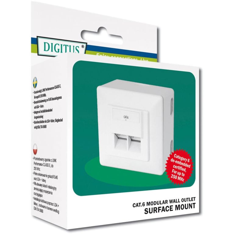 Комп'ютерна розетка Digitus 2xRJ45 STP, cat. 6, для відкритої проводки (DN-9006-N) - фото 8