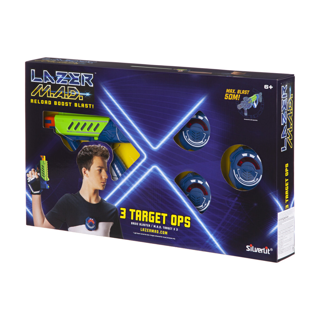 Іграшкова зброя Silverlit Lazer M.A.D. Тренировочный набор (1 бластер, 3 мишени) (LM-86846) Іграшкова зброя Silverlit Lazer M.A.D. Тренировочный набор (1 бластер, 3 мишени) (LM-86846)
