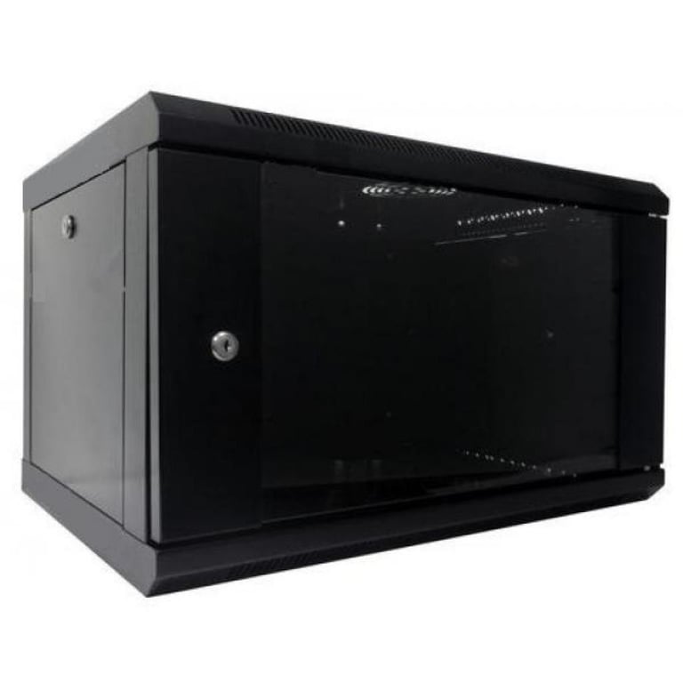 Шафа настінна Hypernet 6U 19" 600x600 (WMNC66-6U-FLAT-BLACK) - фото 1