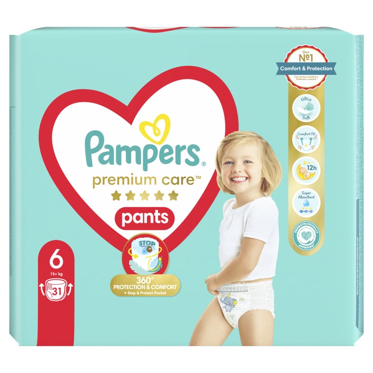 Підгузки Pampers Premium Care Pants Extra Large (15+ кг), 31 шт. (8001090759917) - фото 2