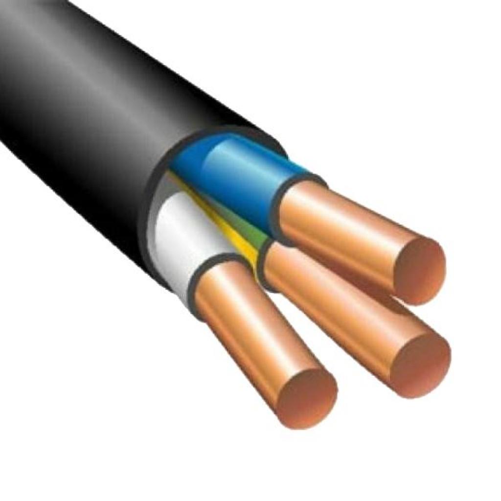 Кабель силовий ЗЗКМ 3х2.5 кв.мм негорючий, круглий, 100м (ВВГнг 3x2,5 ECG / 706105) Кабель силовий ЗЗКМ 3х2.5 кв.мм негорючий, круглий, 100м (ВВГнг 3x2,5 ECG / 706105)