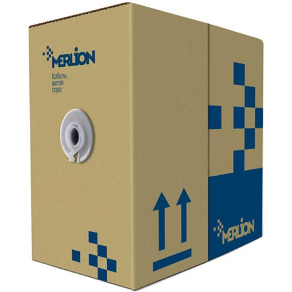 Кабель мережевий Merlion FTP 305м КВПЭ (4*2*0,51) 4Р 24AWG [СCA] (11354) - фото 1