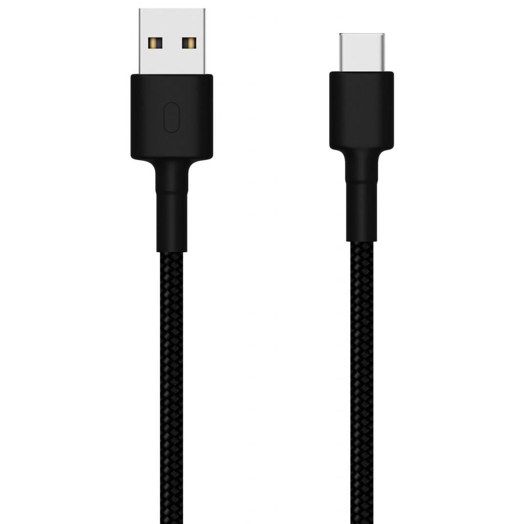 Дата кабель USB 3.0 AM to USB-C 1.0m Braide Black Xiaomi (387945) - фото 1