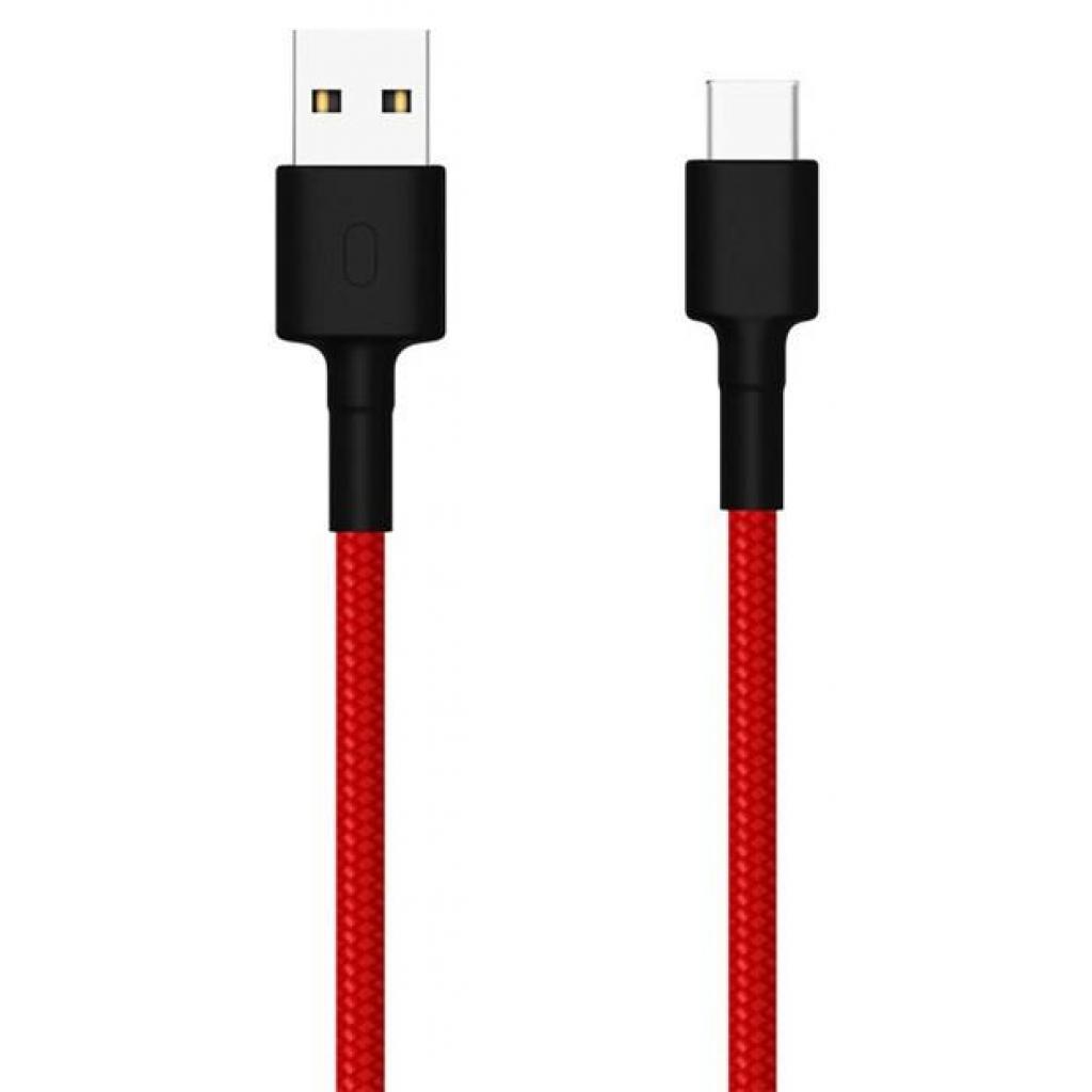 Дата кабель USB 2.0 AM to USB-C 1.0m Braide red Xiaomi (435419) - фото 1