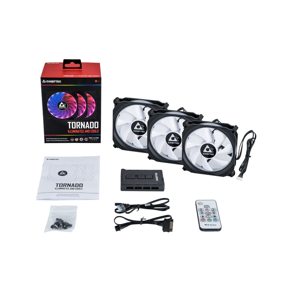 Кулер до корпусу Chieftec TORNADO (CF-3012-RGB) - фото 7 Кулер до корпусу Chieftec TORNADO (CF-3012-RGB) - фото 7