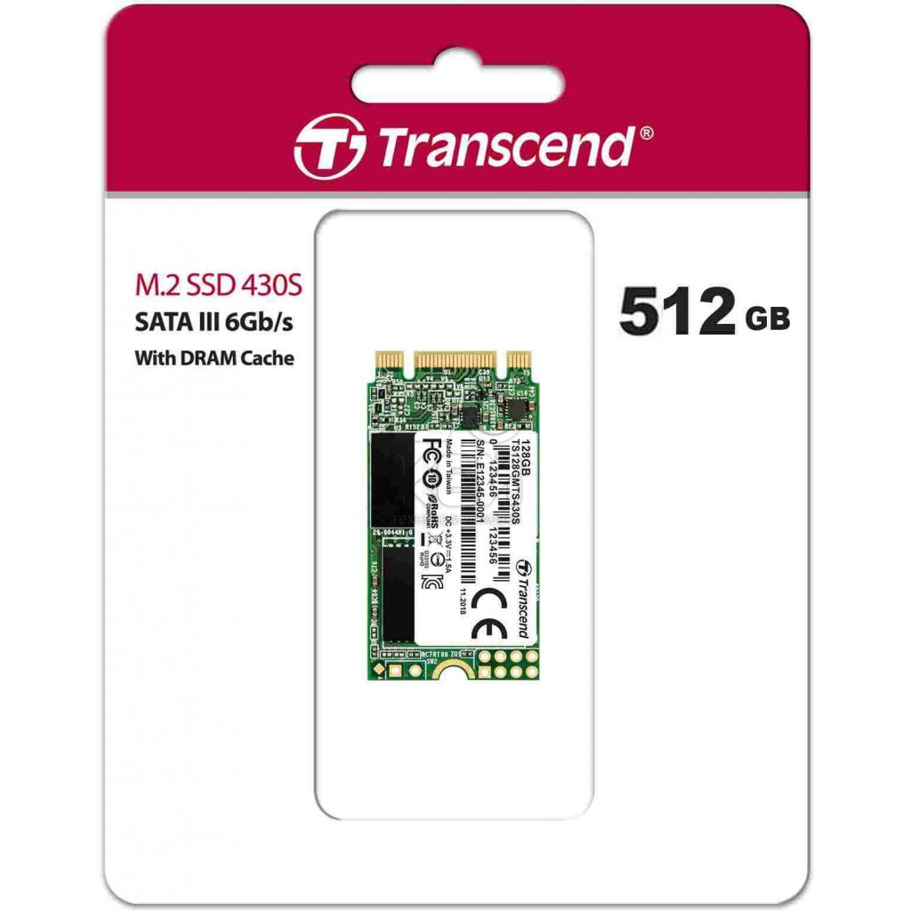 Накопичувач SSD M.2 2242 512GB Transcend (TS512GMTS430S) - фото 4 Накопичувач SSD M.2 2242 512GB Transcend (TS512GMTS430S) - фото 4