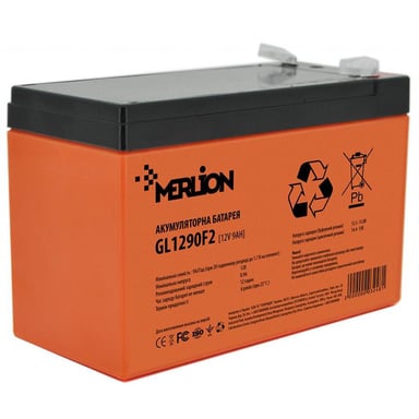 Батарея до ДБЖ Merlion 12V-9Ah GEL (GL1290F2 GEL) - фото 1