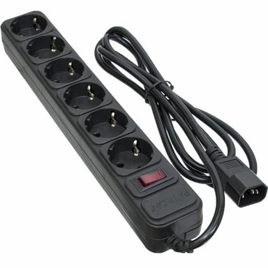 Мережевий фільтр живлення Patron 2 m3*1mm2 (SP-1065U) 6 розеток BLACK (EXT-PN-SP-1065U) - фото 1