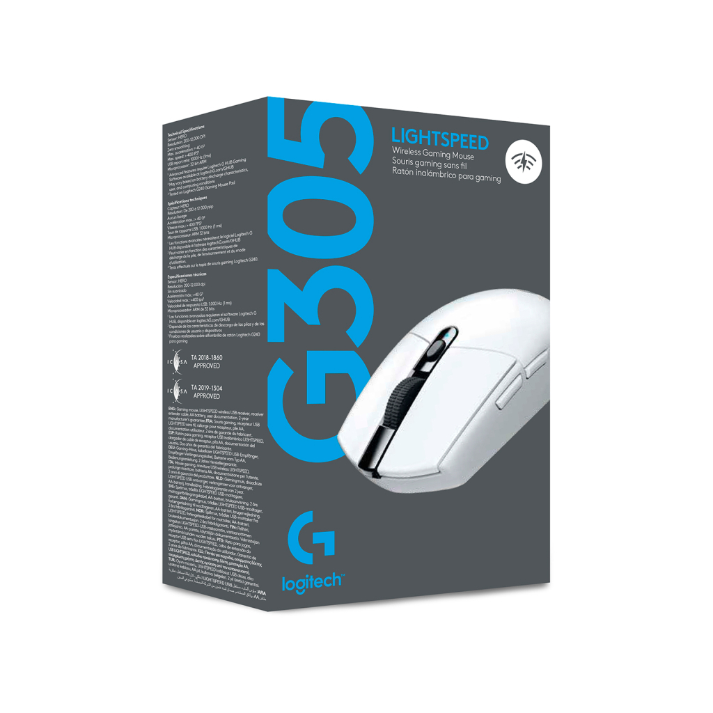 Мишка Logitech G305 Lightspeed White (910-005291) - фото 10 Мишка Logitech G305 Lightspeed White (910-005291) - фото 10