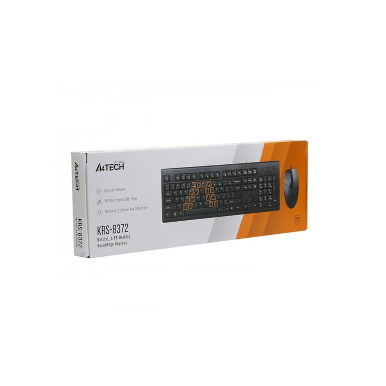 Комплект A4Tech KR-8372 USB Black (4711421859301) - фото 8