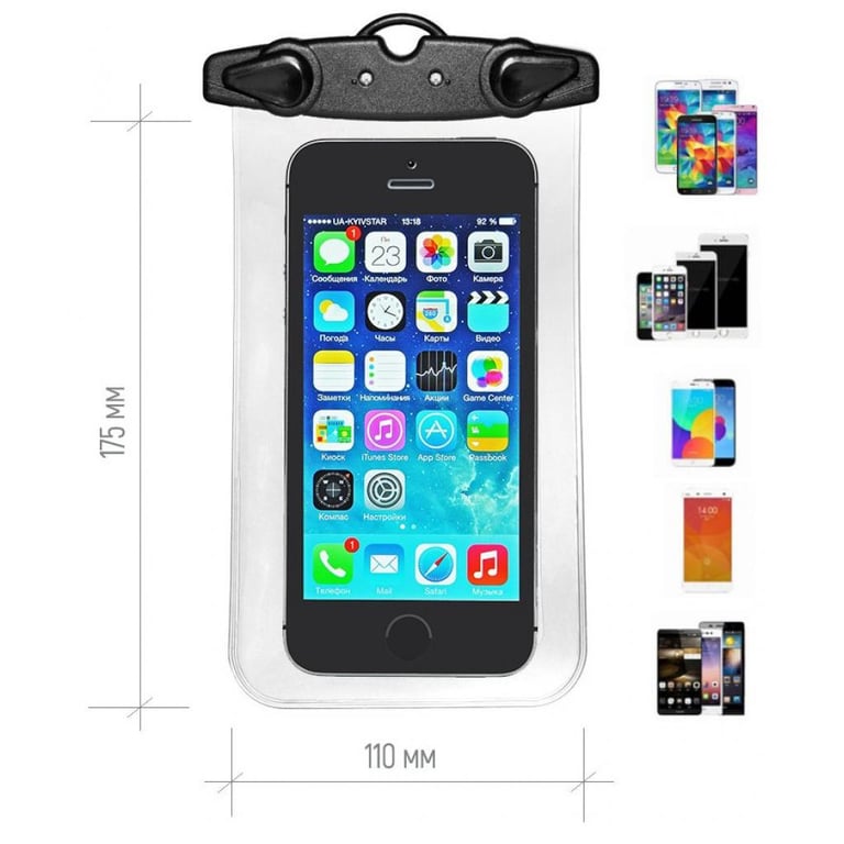 Чохол до мобільного телефона ColorWay Waterproof Universal Transparent (CW-CWP01US/57134) - фото 5