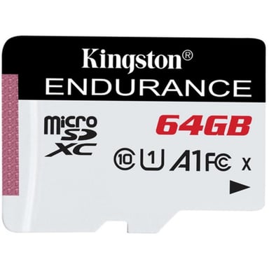 Карта пам'яті Kingston 64GB microSDXC class 10 UHS-I U1 A1 High Endurance (SDCE/64GB) - фото 1