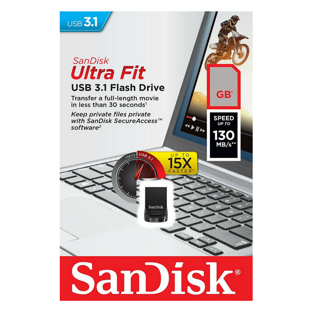 USB флеш накопичувач SanDisk 256GB Ultra Fit USB 3.1 (SDCZ430-256G-G46) - фото 5 USB флеш накопичувач SanDisk 256GB Ultra Fit USB 3.1 (SDCZ430-256G-G46) - фото 5